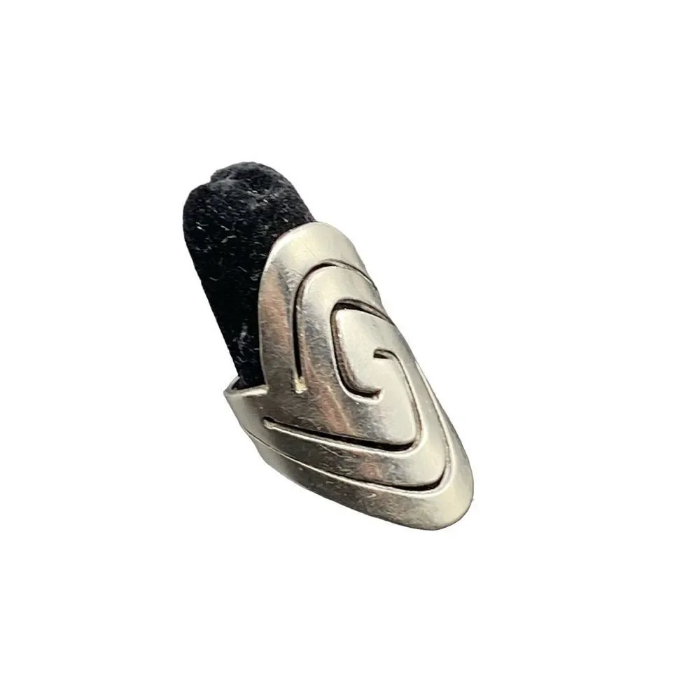 Vintage Sterling silver 925 stamped knuckle spiral ring